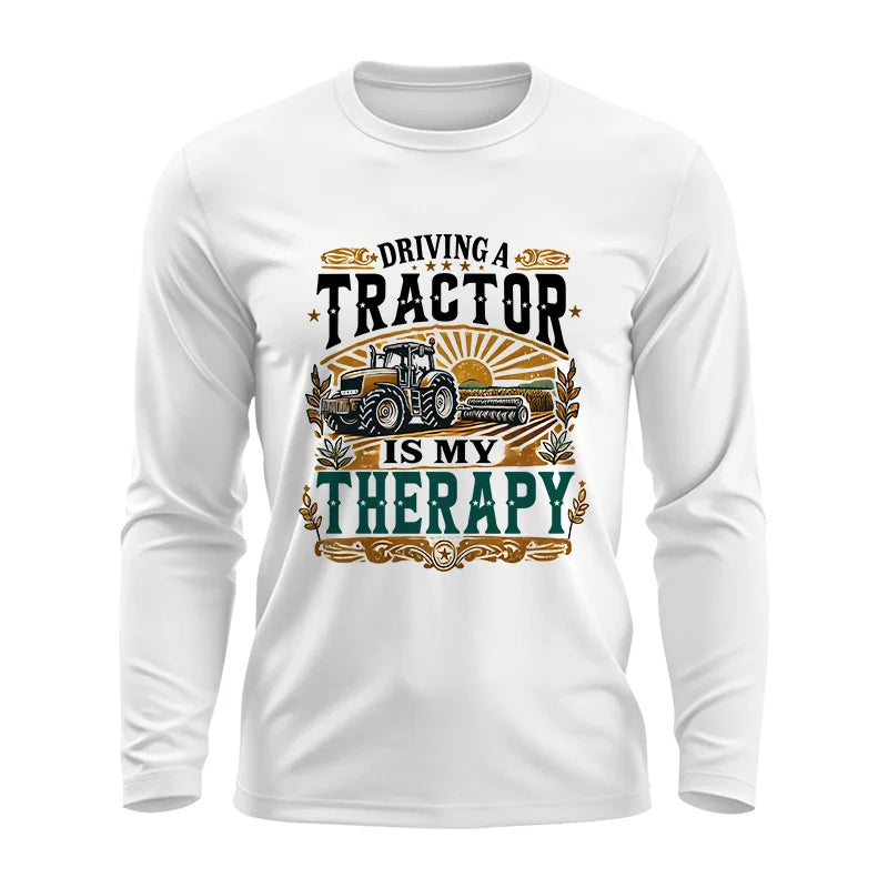 Driving A Tractor Is My Therapy - Unisex Ultra Cotton Long Sleeve Tee