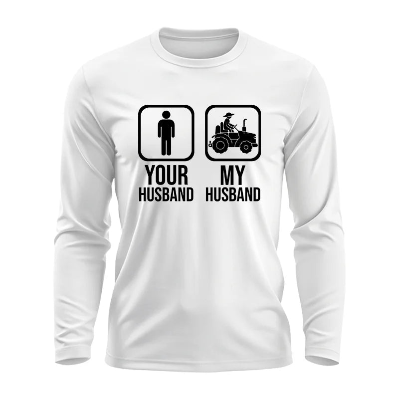 Image of My Husband Is Cooler Than Yours Funny Farm Tractor 2 - Unisex Ultra Cotton Long Sleeve Tee