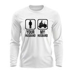 My Husband Is Cooler Than Yours Funny Farm Tractor 2 - Unisex Ultra Cotton Long Sleeve Tee