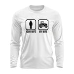 My Wife Is Cooler Than Yours Funny Farm Tractor 2 - Unisex Ultra Cotton Long Sleeve Tee