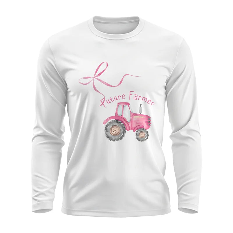 Image of Pink Bow Cute Tractor - Unisex Ultra Cotton Long Sleeve Tee