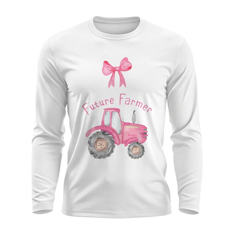 Image of Pink Tractor For Future Farmer - Unisex Ultra Cotton Long Sleeve Tee