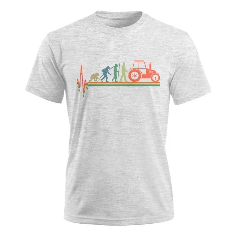 Heartbeat Evolution Farmer Tractor Agriculture Vintage - Unisex Ultra Cotton Tee