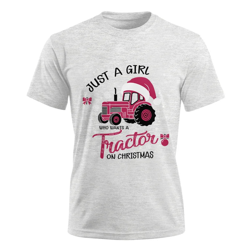 Image of Just A Girl Who Want A Tractor On Christmas - Unisex Ultra Cotton Tee