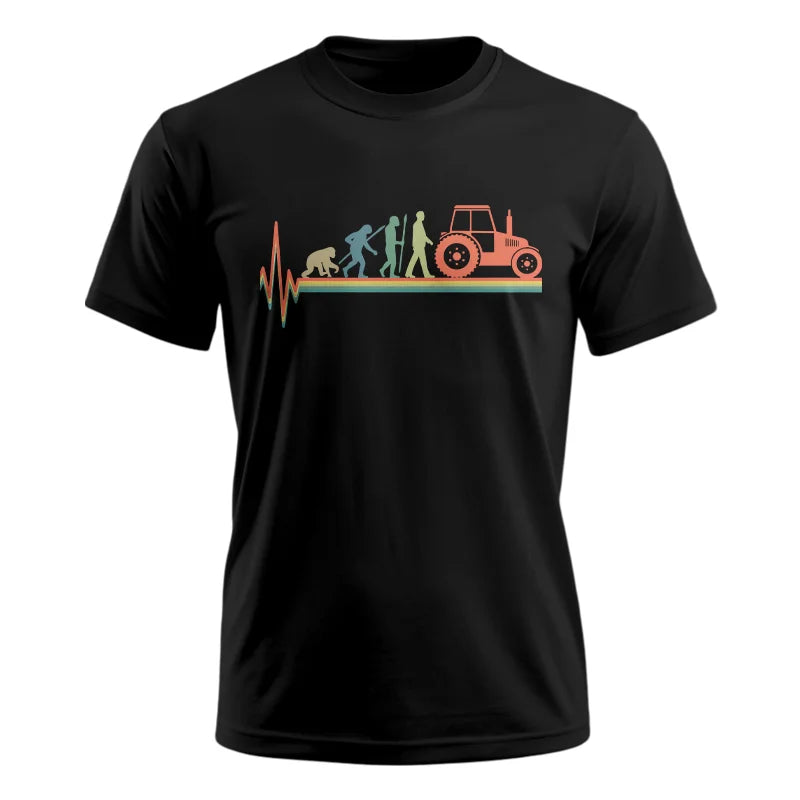 Heartbeat Evolution Farmer Tractor Agriculture Vintage - Unisex Ultra Cotton Tee