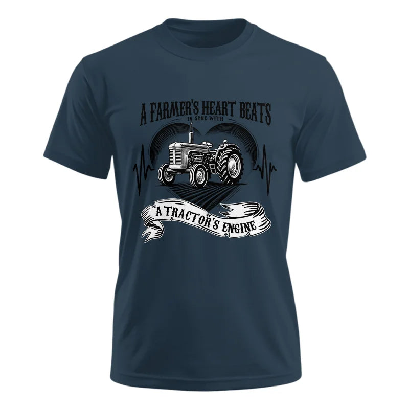 A Farmer’s Heart Beats A Tractor’s Engine - Unisex Ultra Cotton Tee