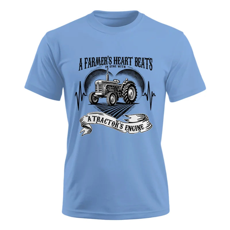 A Farmer’s Heart Beats A Tractor’s Engine - Unisex Ultra Cotton Tee