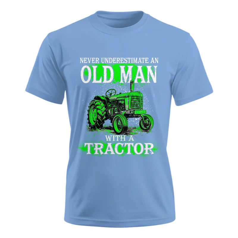 Image of Funny Quote Never Underestimate Old Man Tractor - Unisex Ultra Cotton Tee