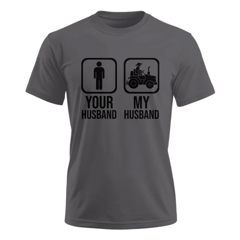 Image of My Husband Is Cooler Than Yours Funny Farm Tractor 2 - Unisex Ultra Cotton Tee