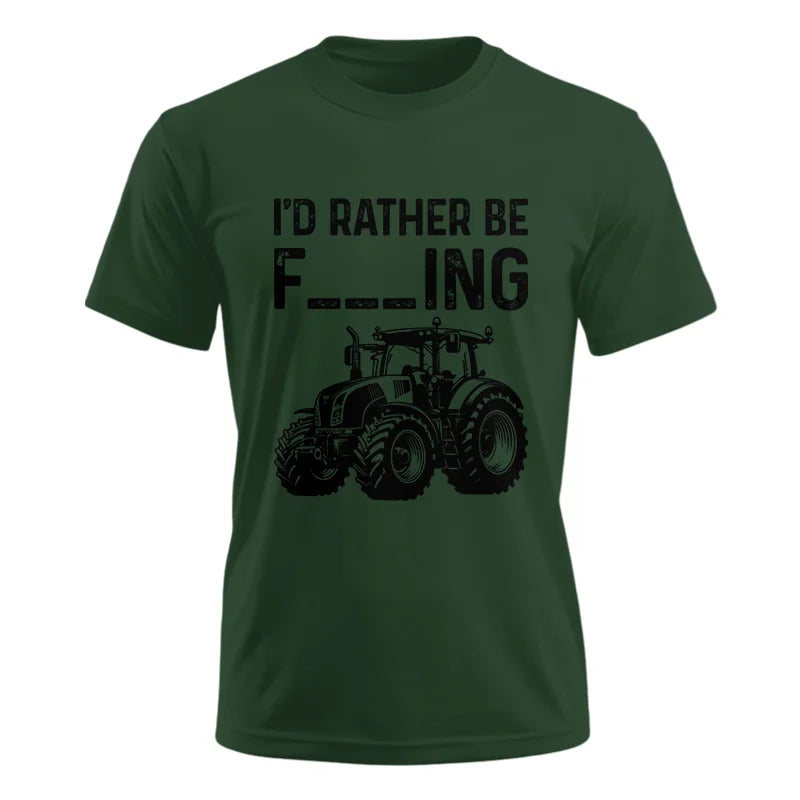 Funny I Would Rather Be Farming Tractor 1 - Unisex Ultra Cotton Tee