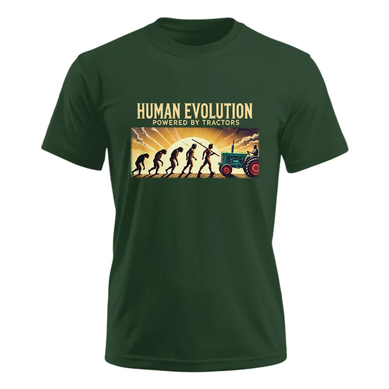 Human Evolution Powered By Tractors - Unisex Ultra Cotton Tee