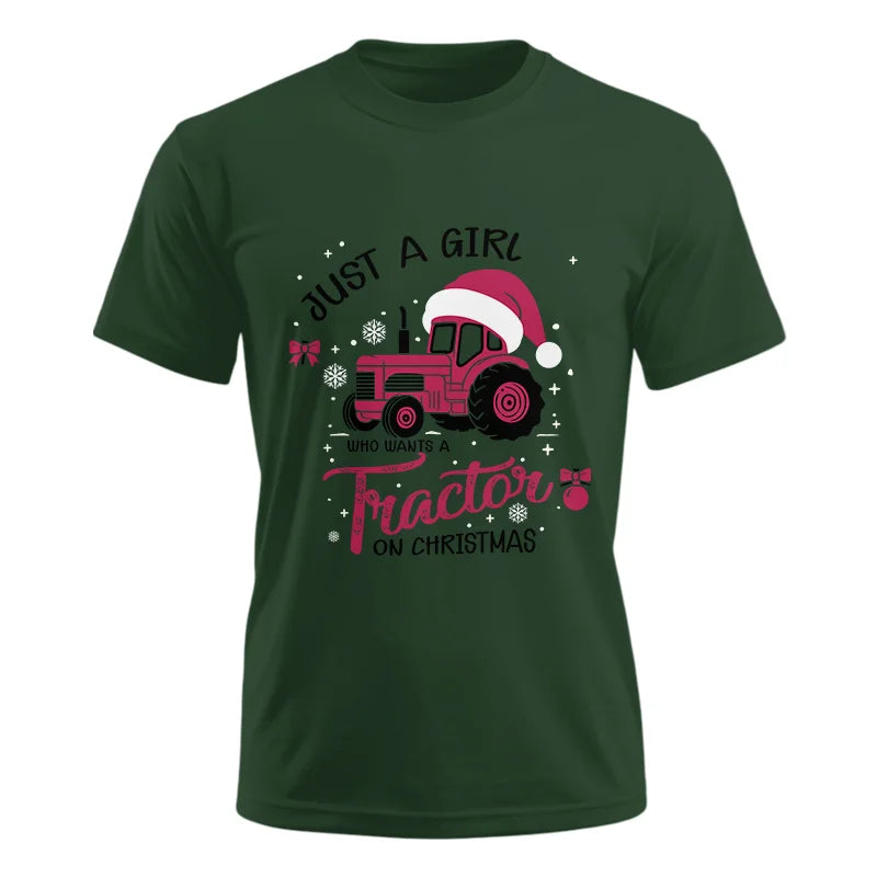 Just A Girl Who Want A Tractor On Christmas - Unisex Ultra Cotton Tee