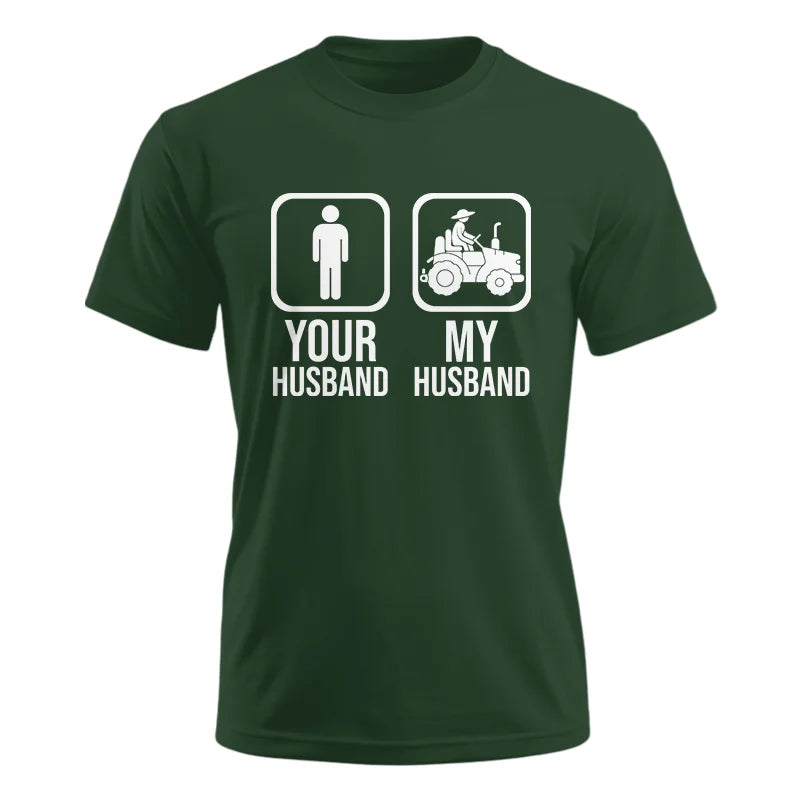 Image of My Husband Is Cooler Than Yours Funny Farm Tractor 1 - Unisex Ultra Cotton Tee