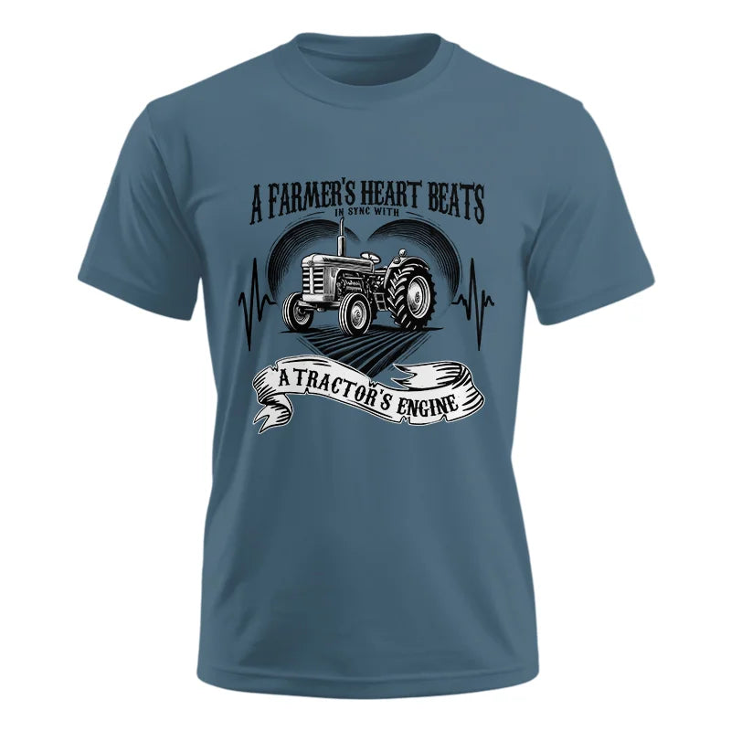 Image of A Farmer’s Heart Beats A Tractor’s Engine - Unisex Ultra Cotton Tee