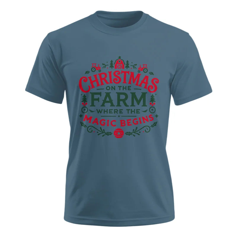 Image of Christmas on the Farm Where the Magic Begins! 1 - Unisex Ultra Cotton Tee