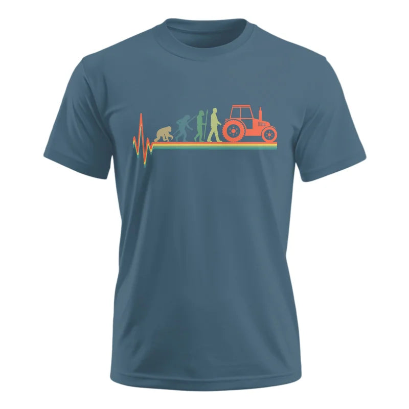 Heartbeat Evolution Farmer Tractor Agriculture Vintage - Unisex Ultra Cotton Tee