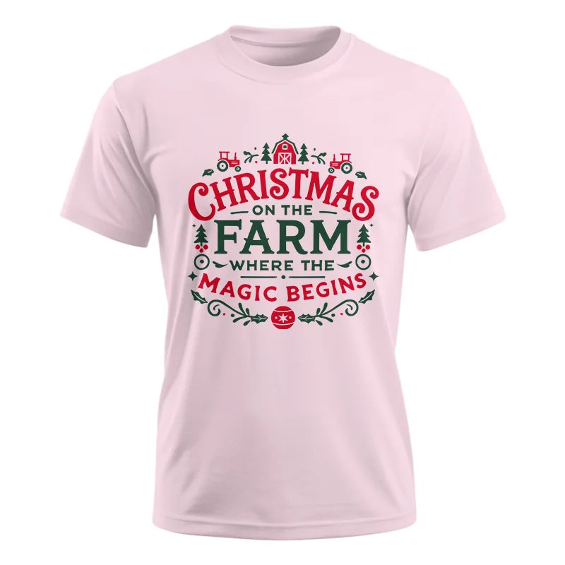 Image of Christmas on the Farm Where the Magic Begins! 1 - Unisex Ultra Cotton Tee