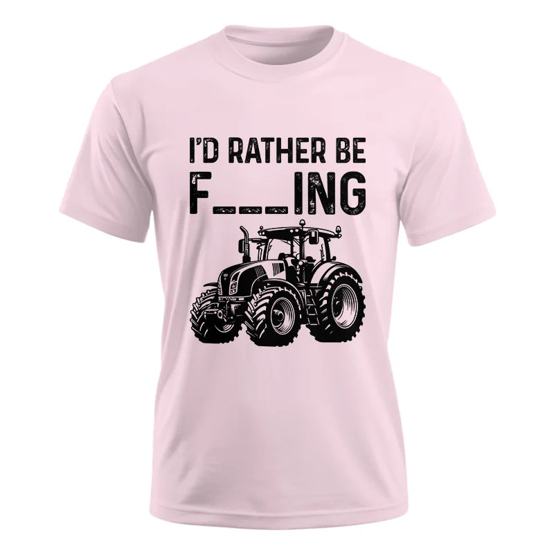 Image of Funny I Would Rather Be Farming Tractor 1 - Unisex Ultra Cotton Tee