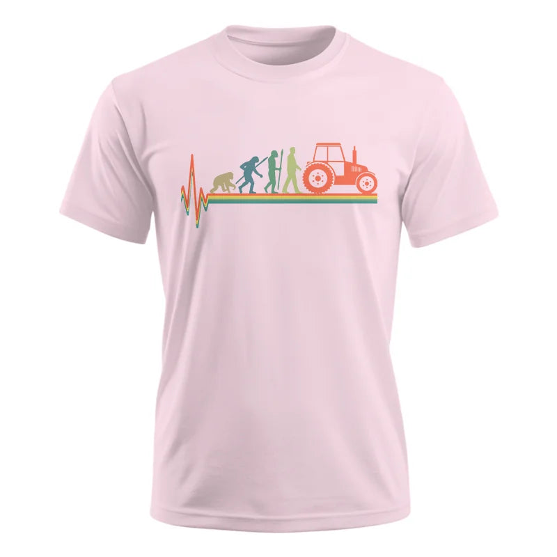 Heartbeat Evolution Farmer Tractor Agriculture Vintage - Unisex Ultra Cotton Tee