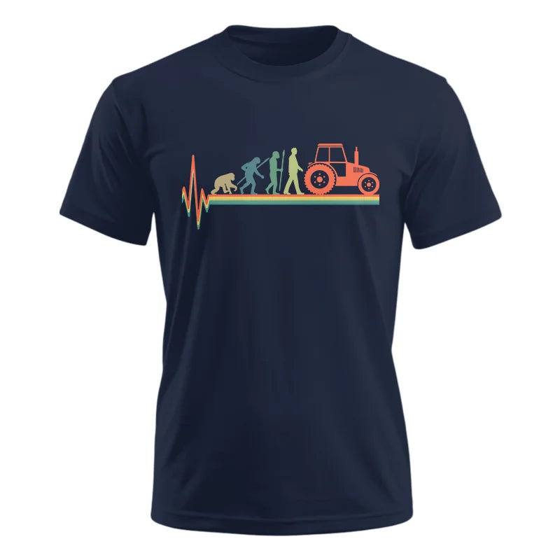 Heartbeat Evolution Farmer Tractor Agriculture Vintage - Unisex Ultra Cotton Tee