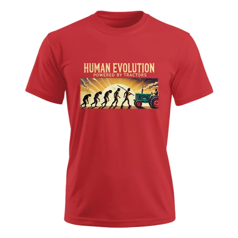 Image of Human Evolution Powered By Tractors - Unisex Ultra Cotton Tee