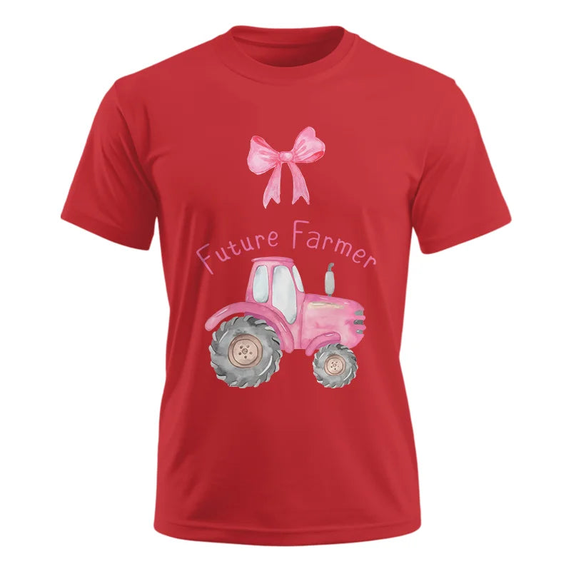 Pink Tractor For Future Farmer - Unisex Ultra Cotton Tee