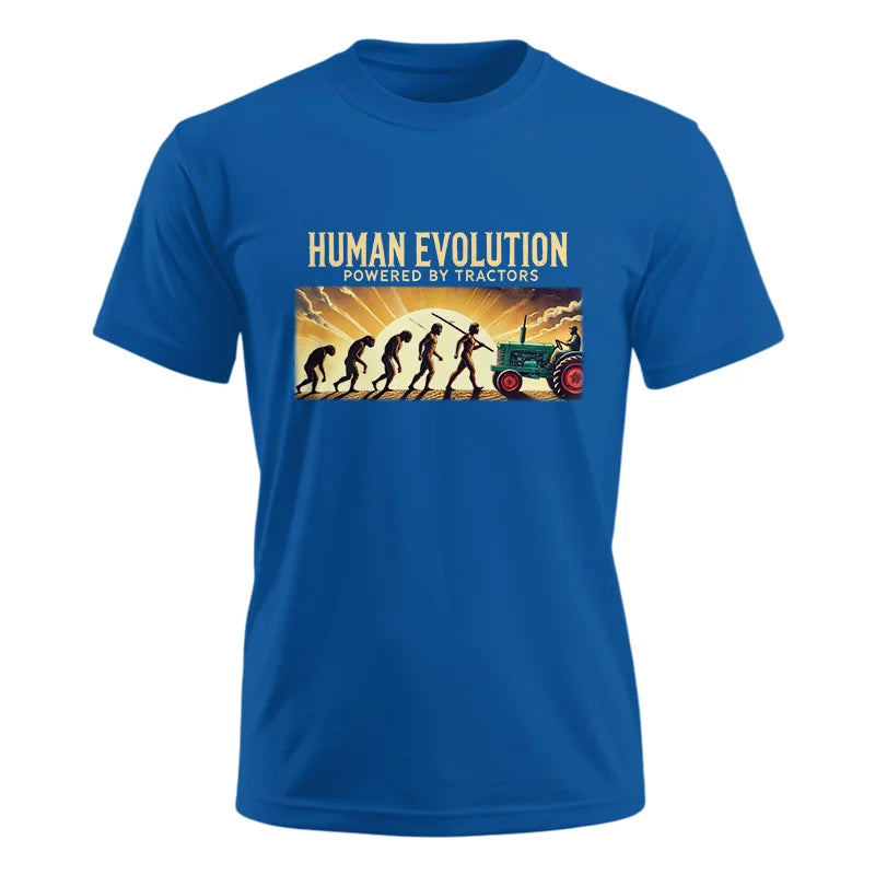 Image of Human Evolution Powered By Tractors - Unisex Ultra Cotton Tee