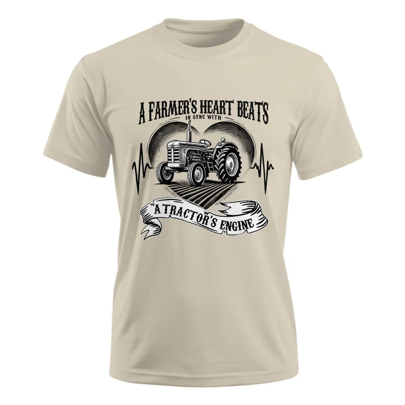 A Farmer’s Heart Beats A Tractor’s Engine - Unisex Ultra Cotton Tee