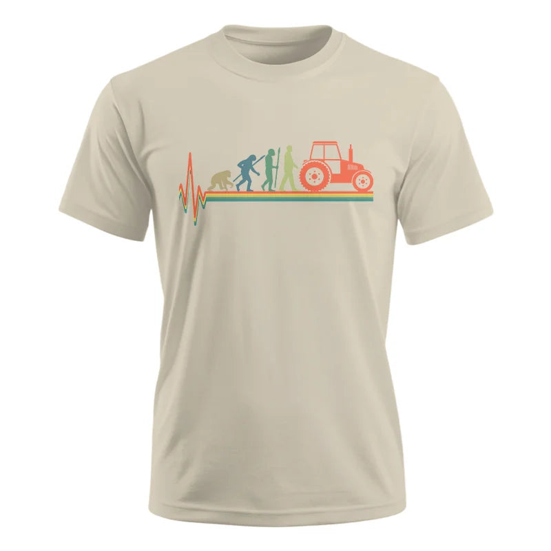 Heartbeat Evolution Farmer Tractor Agriculture Vintage - Unisex Ultra Cotton Tee