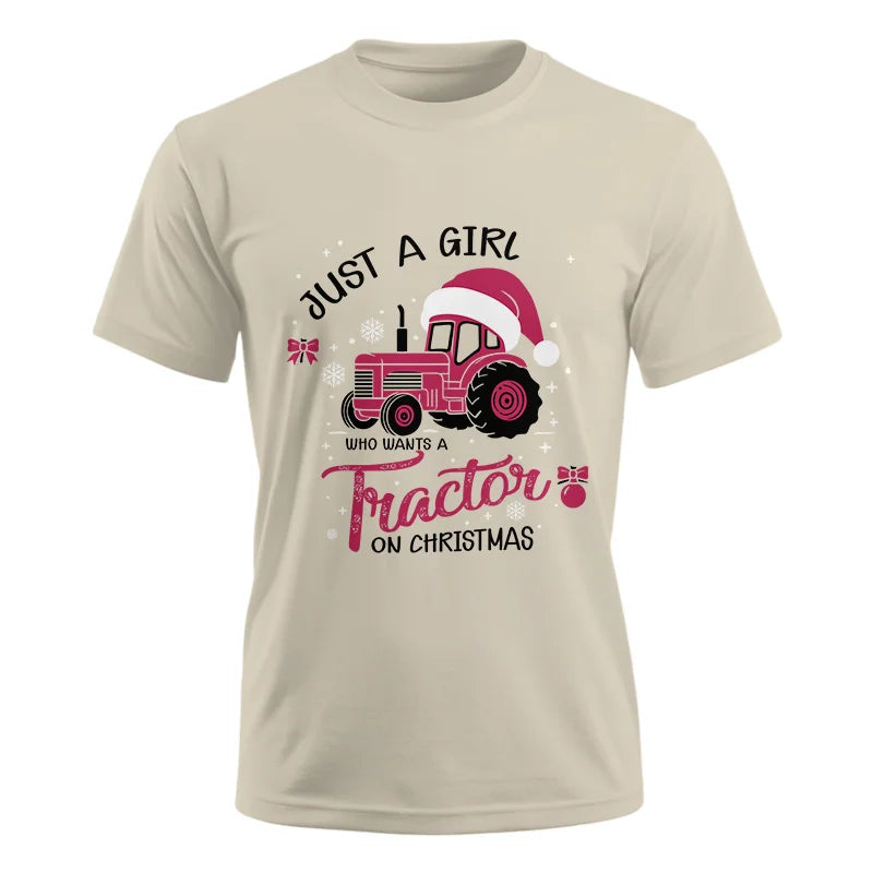 Just A Girl Who Want A Tractor On Christmas - Unisex Ultra Cotton Tee