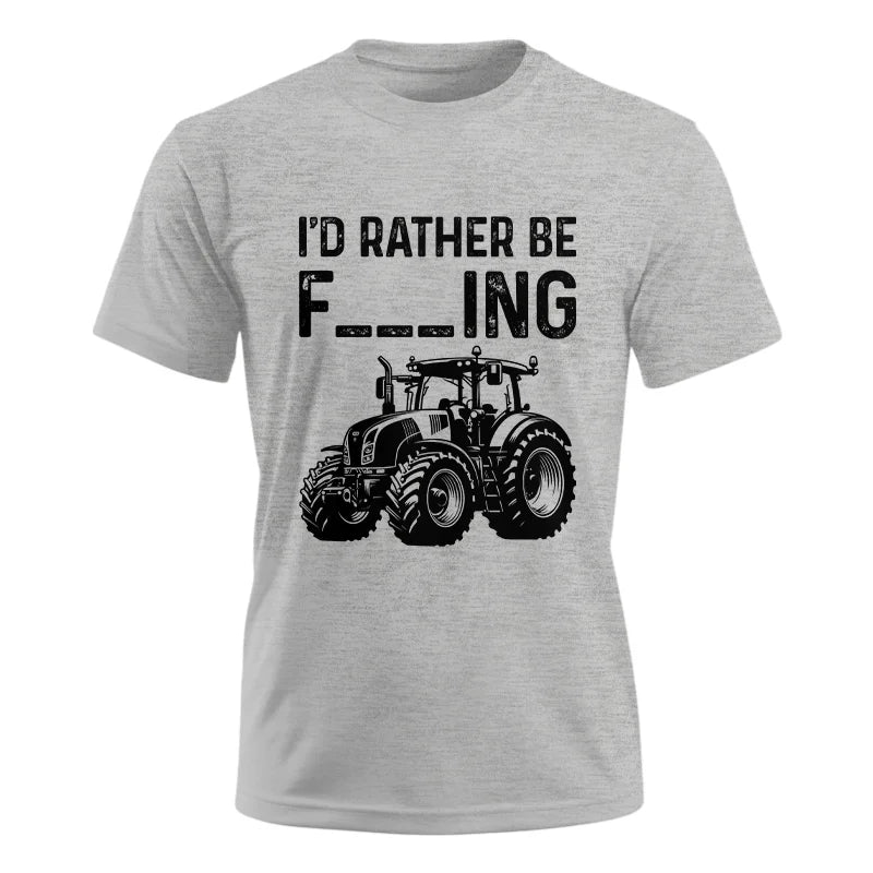 Funny I Would Rather Be Farming Tractor 1 - Unisex Ultra Cotton Tee