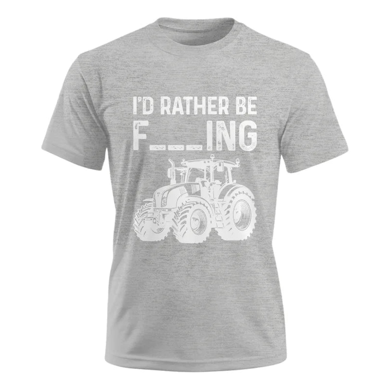 Funny I Would Rather Be Farming Tractor 2 - Unisex Ultra Cotton Tee