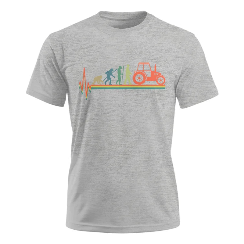 Heartbeat Evolution Farmer Tractor Agriculture Vintage - Unisex Ultra Cotton Tee