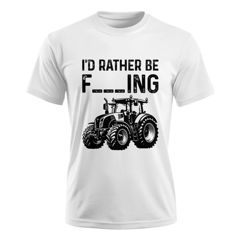 Image of Funny I Would Rather Be Farming Tractor 1 - Unisex Ultra Cotton Tee