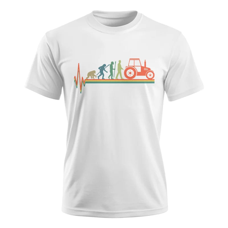 Heartbeat Evolution Farmer Tractor Agriculture Vintage - Unisex Ultra Cotton Tee