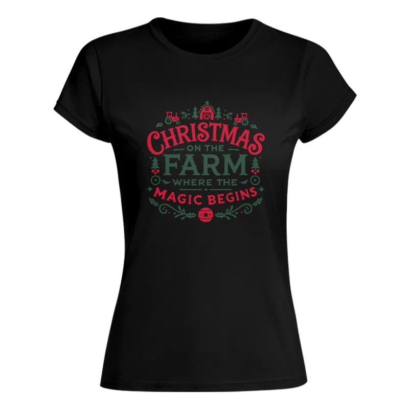 Image of Christmas on the Farm Where the Magic Begins! 1 - Women's Softstyle Tee