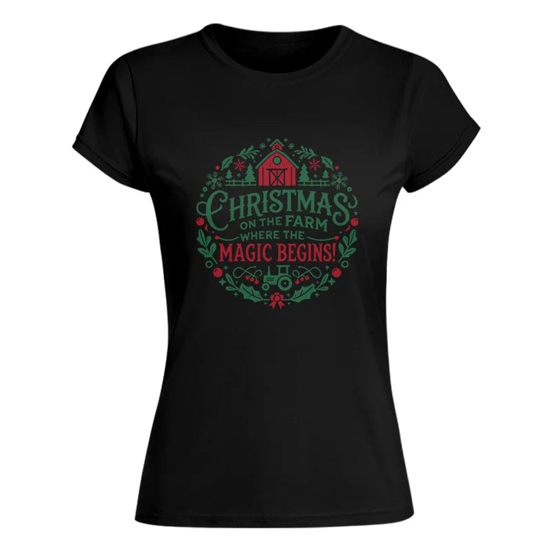 Image of Christmas on the Farm Where the Magic Begins! 2 - Women's Softstyle Tee