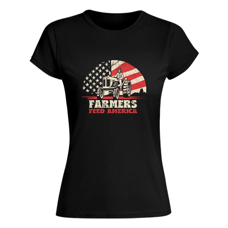 Farmers Feed America Support Farmers - Women's Softstyle Tee