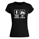 My Husband Is Cooler Than Yours Funny Farm Tractor 1 - Women's Softstyle Tee