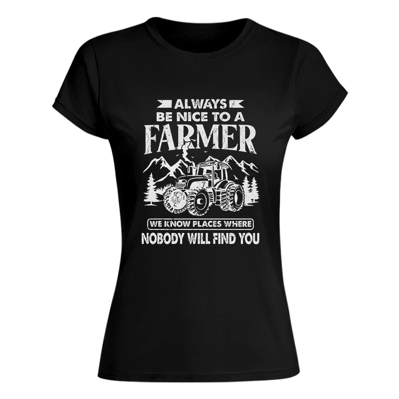 Nice Farmer Funny Tractor Rancher Farming - Women's Softstyle Tee