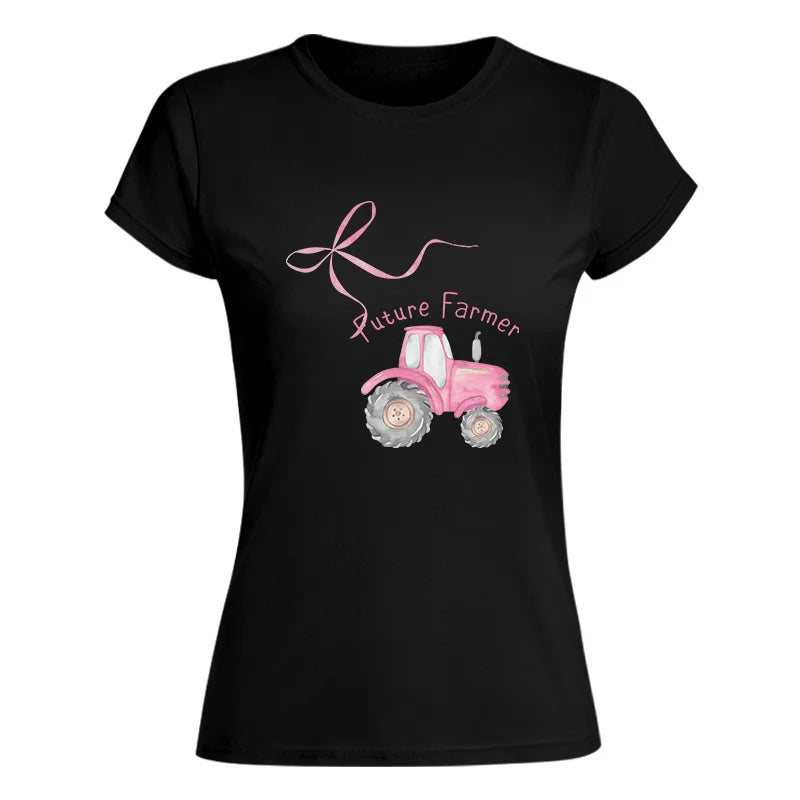 Pink Bow Cute Tractor - Women's Softstyle Tee