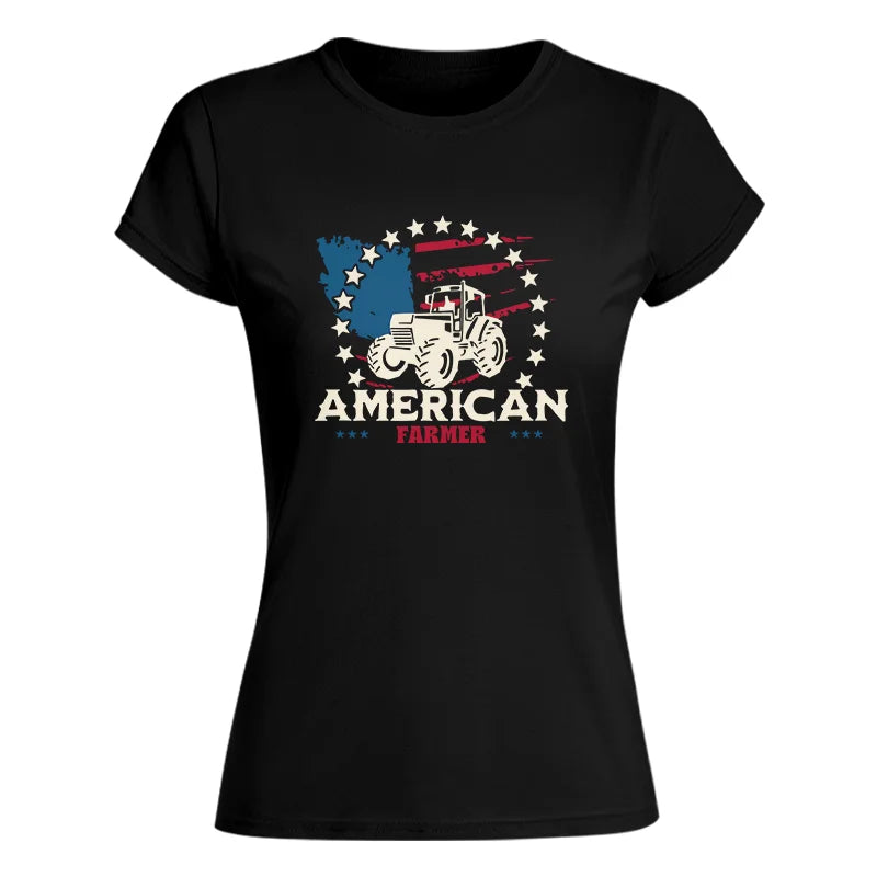 Proud To Be An American Farmer Citizen Veteran - Women's Softstyle Tee