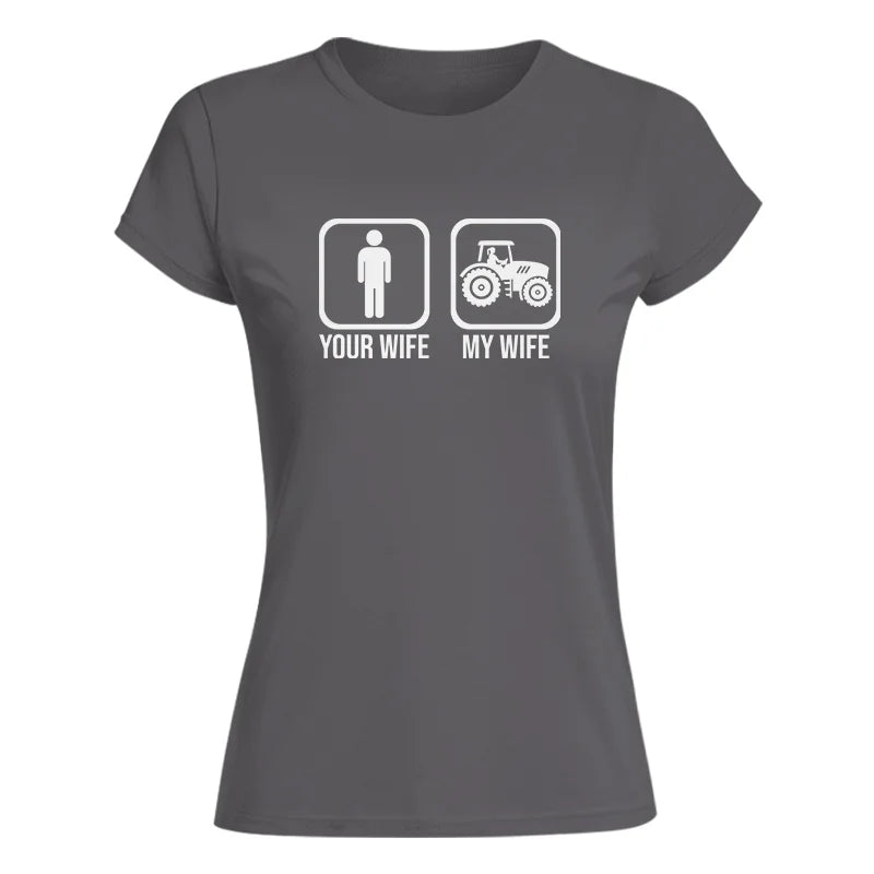 My Wife Is Cooler Than Yours Funny Farm Tractor 1 - Women's Softstyle Tee