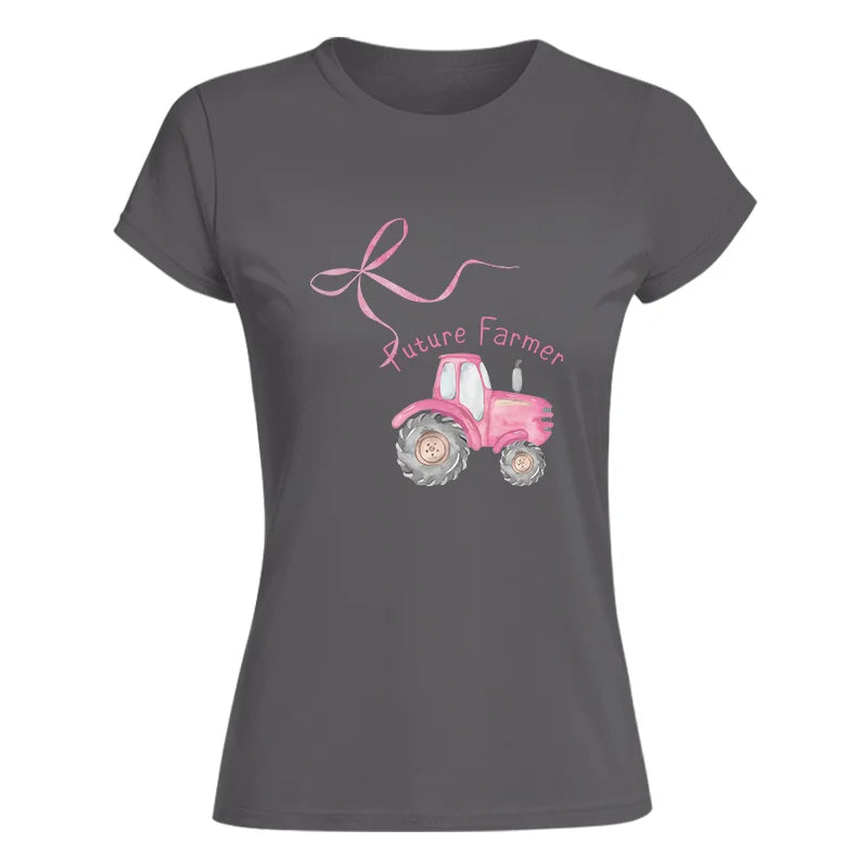 Pink Bow Cute Tractor - Women's Softstyle Tee