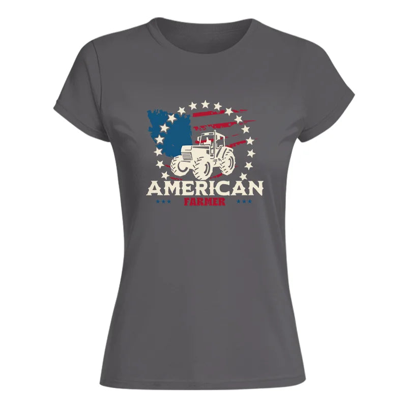 Proud To Be An American Farmer Citizen Veteran - Women's Softstyle Tee