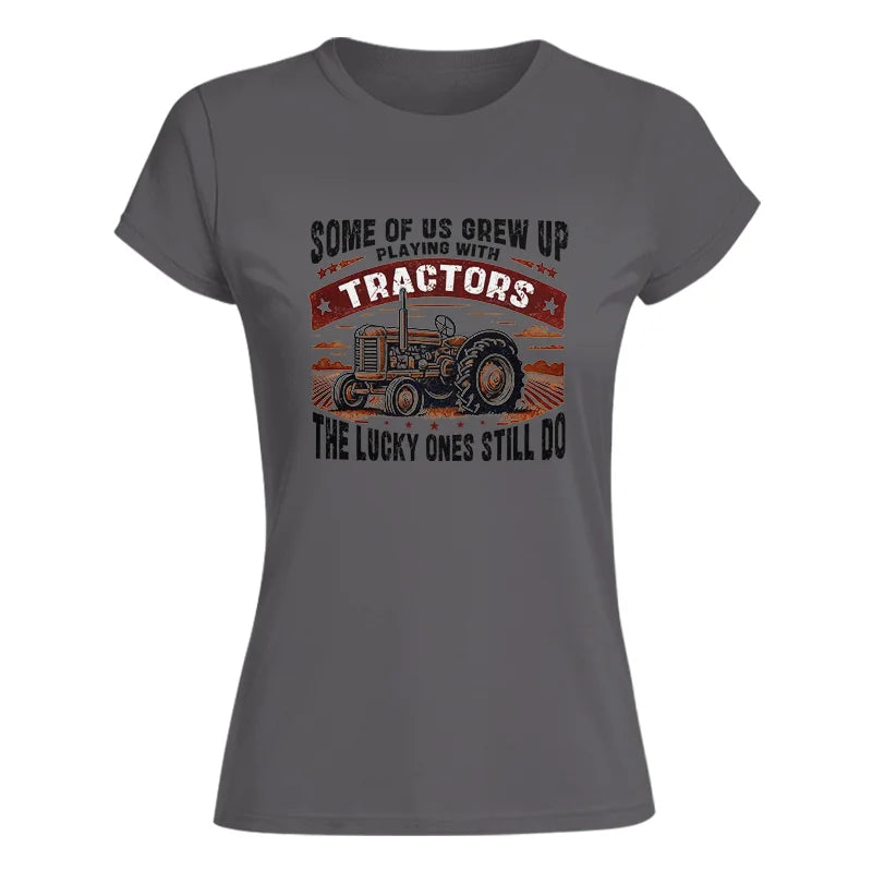 Image of Some Of Us Grew Up Playing With Tractors 2 - Women's Softstyle Tee