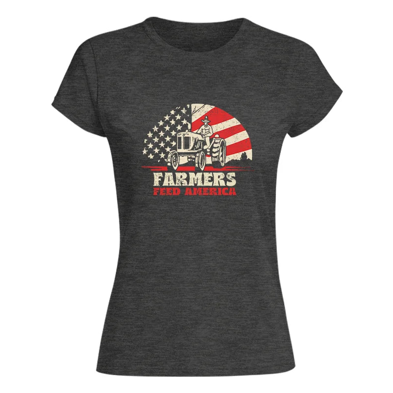 Farmers Feed America Support Farmers - Women's Softstyle Tee