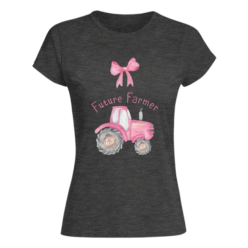 Image of Pink Tractor For Future Farmer - Women's Softstyle Tee