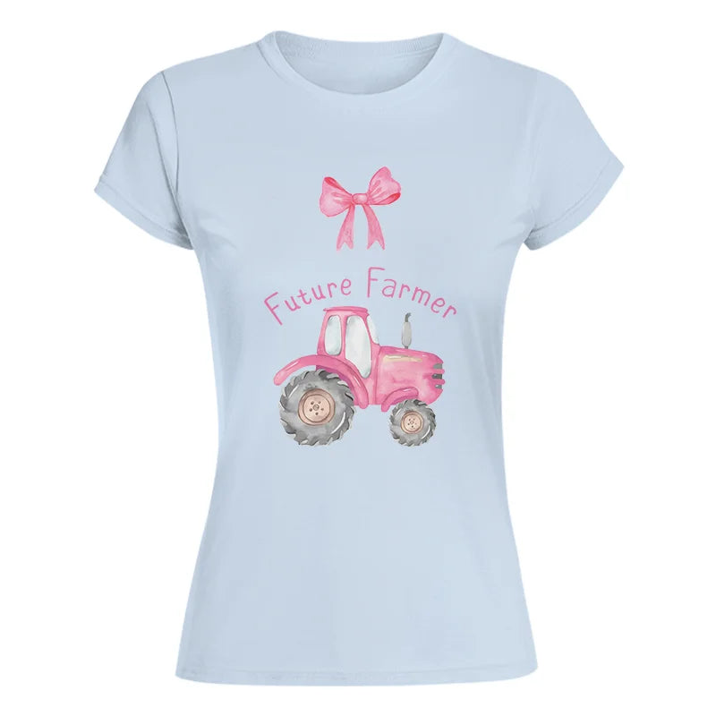 Pink Tractor For Future Farmer - Women's Softstyle Tee