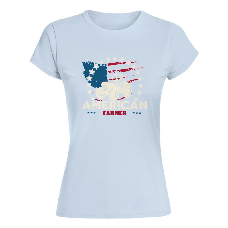 Proud To Be An American Farmer Citizen Veteran - Women's Softstyle Tee